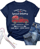 Happy Valentines Day Truck Shirt Women Loads of Love T-Shirt
