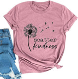 Damen T-Shirt mit Aufschrift „Scatter Kindness“