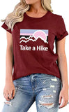Women Take A Hike Shirt Camping Crew T-Shirt