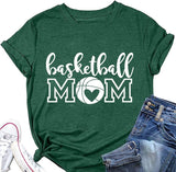 Basketball Mom T-Shirt for Women Funny Graphic Shirt for Women Novelty Shirt