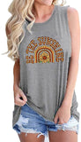 Damen Tank Top „Be The Sunshine“ mit Sonnenblumen-Print