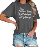 Women Grow Through What You Go Through Shirt Plant Lady T-Shirt