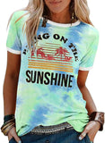 Women Bring On The Sunshine T-Shirt Sunshine Tie Dye Graphic Shirt
