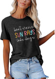Femmes bateau vagues rayons de soleil lac jours mode T-Shirt rayons de soleil chemise