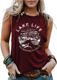 Women Lake Life Cuz Beaches Be Salty Funny T-Shirt Lake Life Graphic Shirt