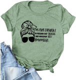 Damen Momlife T-Shirt mit Aufschrift „Ich bin nicht betrunken, ich gebe Snacks raus und schreie den Arsch“