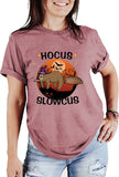 Hocus Slowcus Funny Sloth Halloween T-Shirt for Women Sloth Shirt Hocus Pocus Shirt