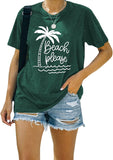 Women Beach Please Shirt Girls Trip Vacation T-Shirt