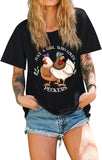 Country Girl Chicken T-Shirt Women Just A Girl Who Loves Peckers Tees Tops
