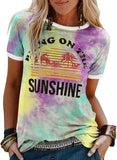 Women Bring On The Sunshine T-Shirt Sunshine Tie Dye Graphic Shirt