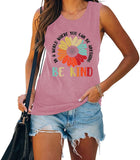 In A World Where You Can Be Anything Be Kind Chemise sans manches pour femme Débardeur tournesol