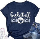 Basketball Mom T-Shirt for Women Funny Graphic Shirt for Women Novelty Shirt