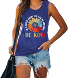 In A World Where You Can Be Anything Be Kind Chemise sans manches pour femme Débardeur tournesol