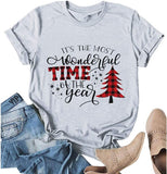 Damen T-Shirt mit Aufschrift „It's The Most Wonderful Time Of The Year“