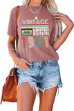 T-Shirt Vintage pour femmes, édition limitée, cadeau d'anniversaire, 1981