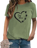 Damen-Hundemama-Shirt mit Namen, Geschenk für Hundeliebhaber