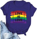 Women Love is Love Shirt for Women Rainbow T-Shirt