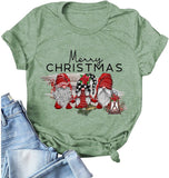 Damen Frohe Weihnachten Gnomes T-Shirt Weihnachtsshirt für die Familie