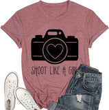 Chemise coeur caméra Saint Valentin femme