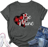 Be Mine Shirt Femme Saint Valentin Buffalo Heart Tees