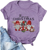 Damen Frohe Weihnachten Gnomes T-Shirt Weihnachtsshirt für die Familie