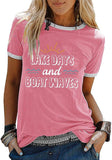 Women Lake Days and Boat Waves T-Shirt