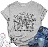 Women Helping Little Ones Grow Flower T-Shirt