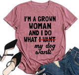 T-Shirt de nouveauté drôle pour femmes, je suis une femme adulte et je fais des t-shirts cadeaux classiques