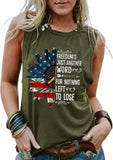 Hippie American Flag Shirt Freedom's Just Another Word for Nothing Left to Lose Débardeur pour femme