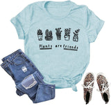 Women Plants are Friends T-Shirt Plant Graphic Shirt