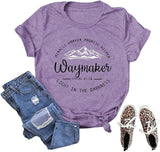 Way Maker Miracle Worker Promise Keeper Light in The Darkness T-Shirt Way Maker Shirt for Women