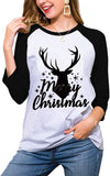 Chemise de joyeux noël pour femmes, chemisier de famille de noël