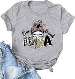Femme One Loved Mama T-Shirt Buffalo Plaid &amp; Leopard Mama Shirt