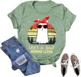 T-Shirt femme, elle est une mauvaise maman, lama, chemise lama mignonne