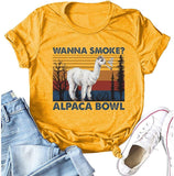 Frauen wollen rauchen Alpaka Schale T-Shirt Vintage Alpaka Schale Grafik Shirt