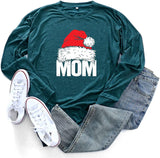 Frauen Mama Santa Hut Shirt Santa Bluse