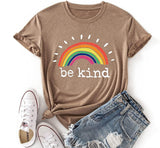 Women Be Kind Rainbow Shirt Kindness Gift T-Shirt