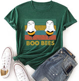 Boo Bees Shirt for Women Funny Halloween Ghost Gift Tshirt