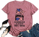 Women Coordinator of The Entire Shit Show Shirt Funny Mom T-Shirt
