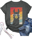 Llama Gifts Tees Women Short Sleeve Cute Llama T-Shirt