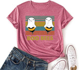 Boo Bees Shirt for Women Funny Halloween Ghost Gift Tshirt