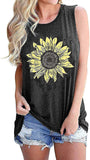 Damen T-Shirt mit Sonnenblumen-Print