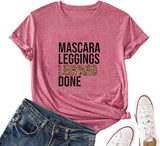 Women Leopard Print Shirt Leggings Leopard Done Pullover Tees