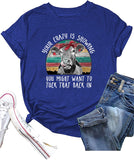 Women Your Crazy is Showing T-Shirt Funny Cow Graphic Tee Tops