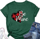 Be Mine Shirt Femme Saint Valentin Buffalo Heart Tees