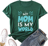 Cadeau pour maman t-shirts femmes ma maman est ma chemise de fête des mères mondiale