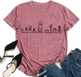 Hunde und Pflanzen Tees Frauen Pflanzen Liebhaber Shirt Hund Liebhaber T-Shirt