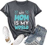 Cadeau pour maman t-shirts femmes ma maman est ma chemise de fête des mères mondiale