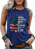Hippie American Flag Shirt Freedom's Just Another Word for Nothing Left to Lose Débardeur pour femme