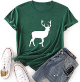Women Deer Christmas Shirt Christmas Reindeer T-Shirt